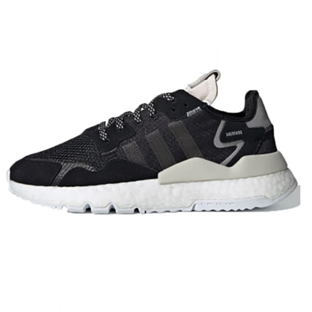 Adidas Nite Jogger Snickers Running Shoes Lace Up Core Black